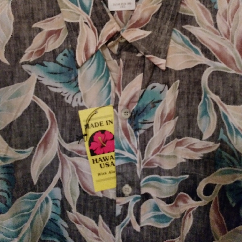 Mens Hawaiian Floral Print front button shirt